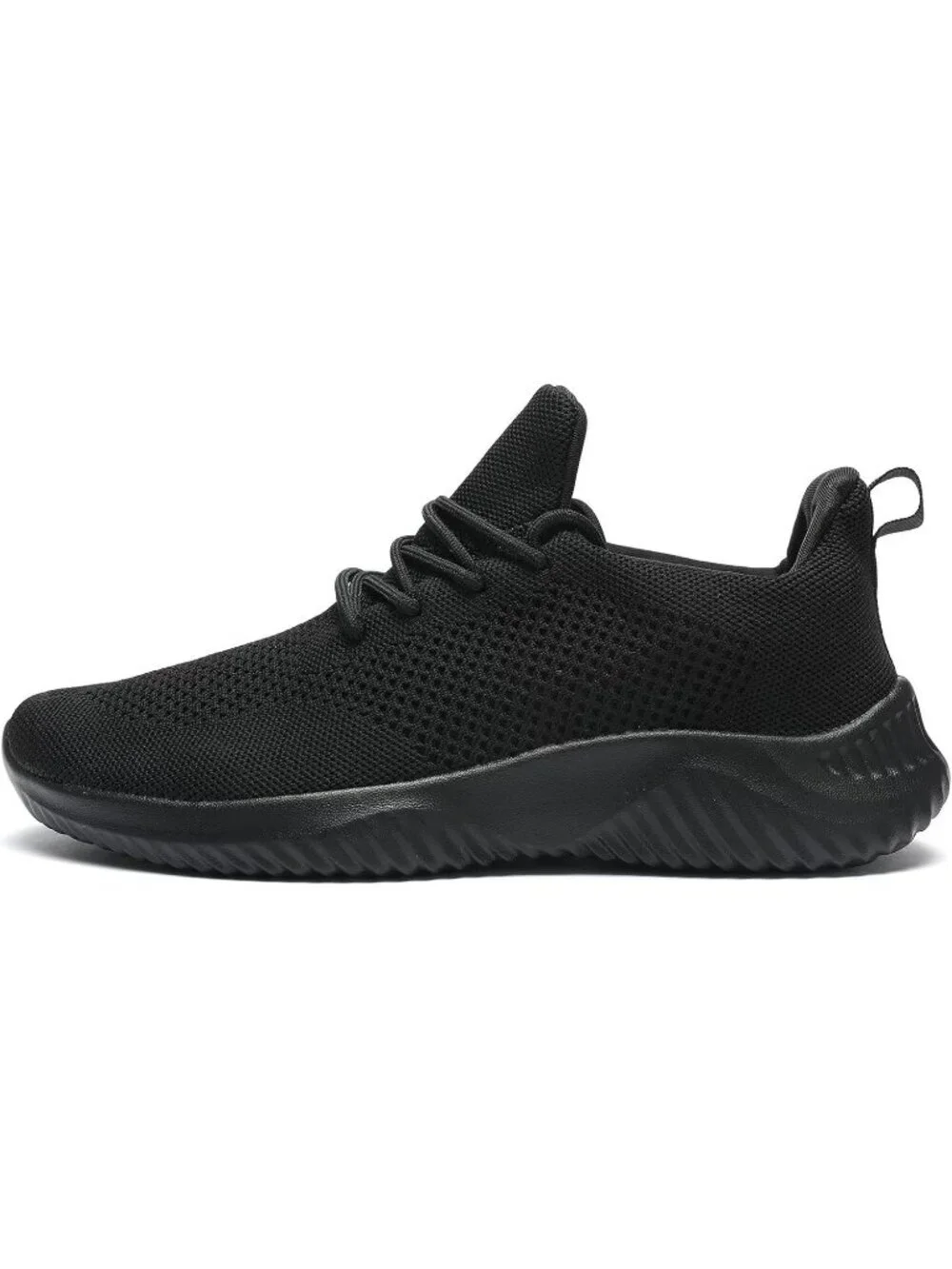 Men's Black Mesh Ultra Light Breathable Casual Fashion Slip on Walking Sneaker